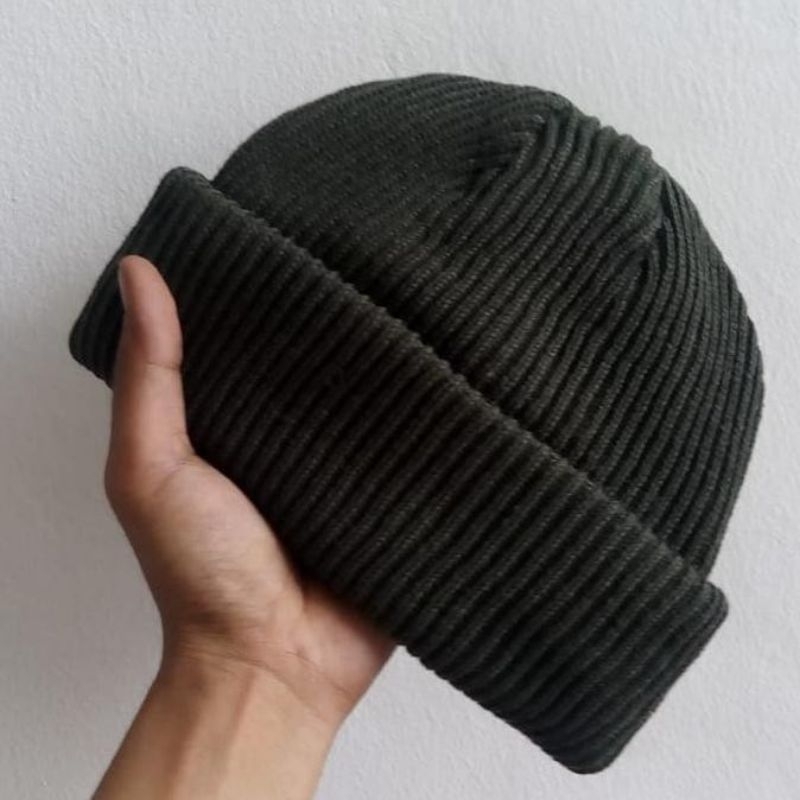 Beany Hat Short Kupluk Distro Original Katoon Wol Bolak balik