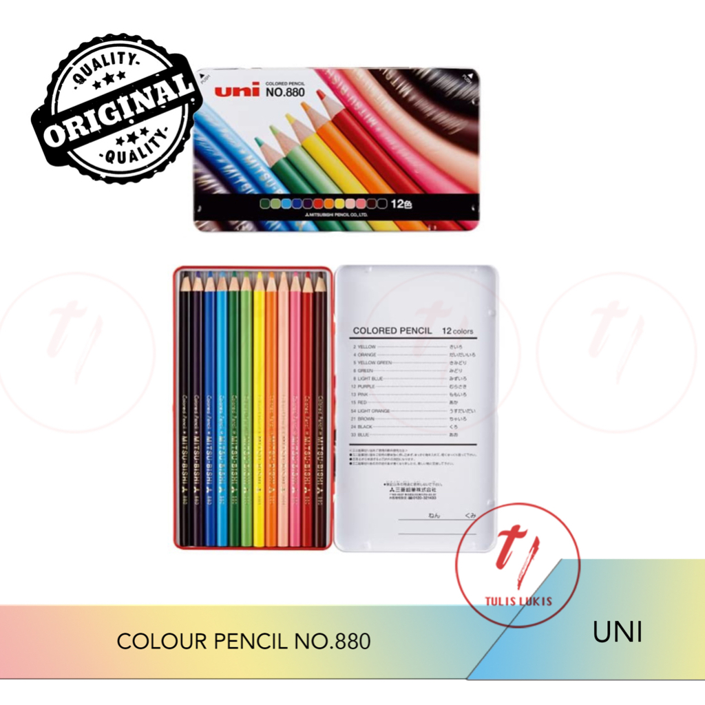 

Pensil Warna Mitsubishi UNI set isi 12 K88012CP