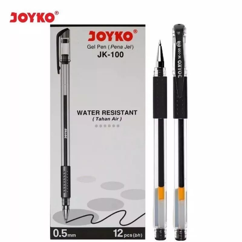 

Joyko Pulpen Pena Gel Tinta Hitam 0.5 mm Lancar Bagus Murah