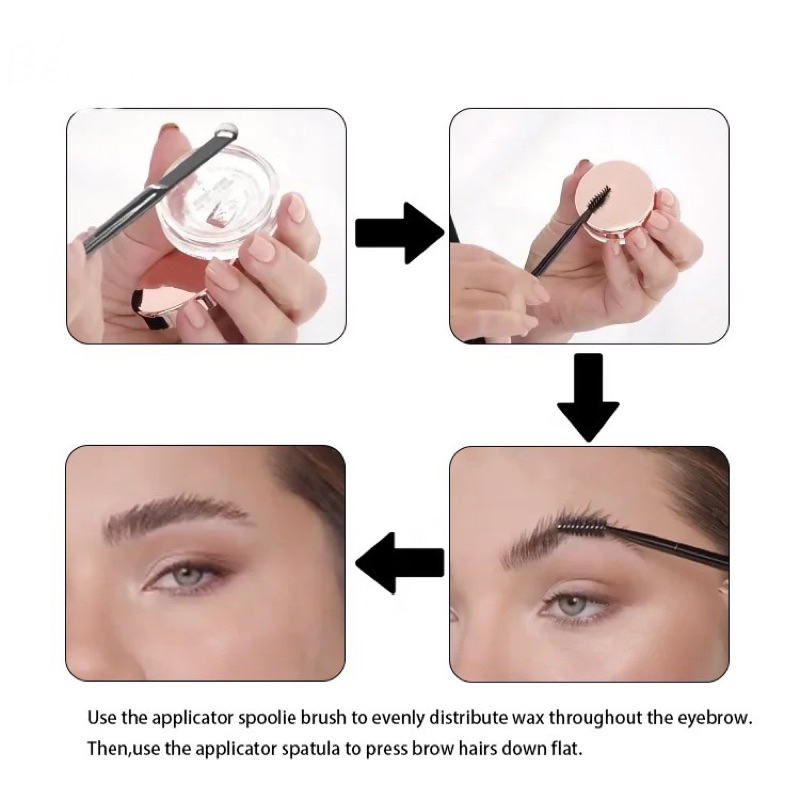 BROW STYLING WAX APPLICATOR - BROW LIFT Wax DUAL ENDED BRUSH - BROW STYLING WAX SPATULA BRUSH