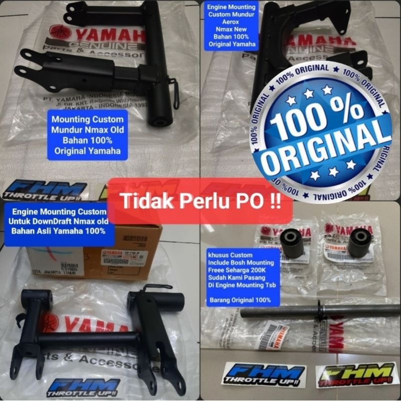 Engine Mounting Custom Nmax Aerox Lexi Mundur + DownDraft Bisa .. Aerox New Aerox Old Nmax New Nmax 