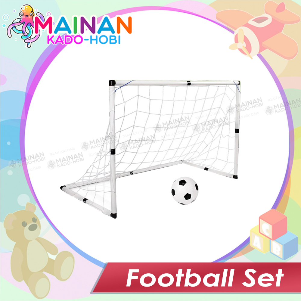 SET HADIAH ULANG TAHUN MAINAN  OLARAGAH ANAK MINIATUR GAWANG SEPAKBOLA FOOTBALL SPORT TOYS