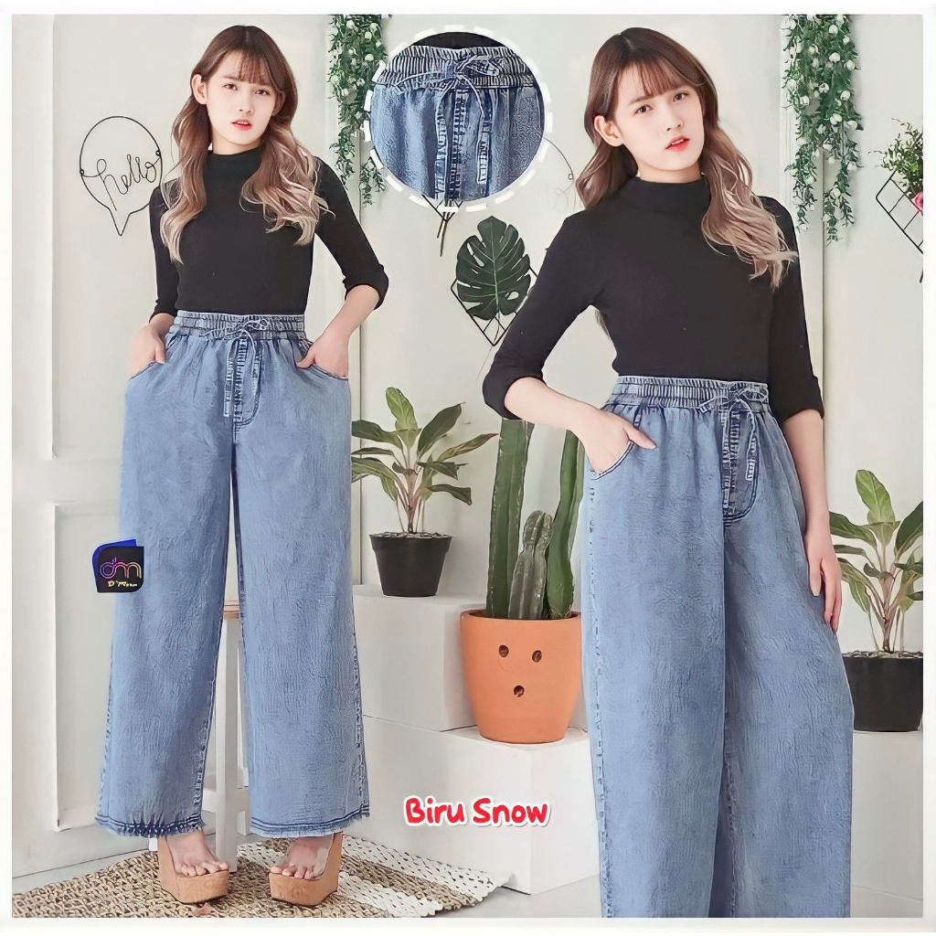 KULOT JEANS RAWIS SERUT / JEANS KULOT KERUT JUMBO