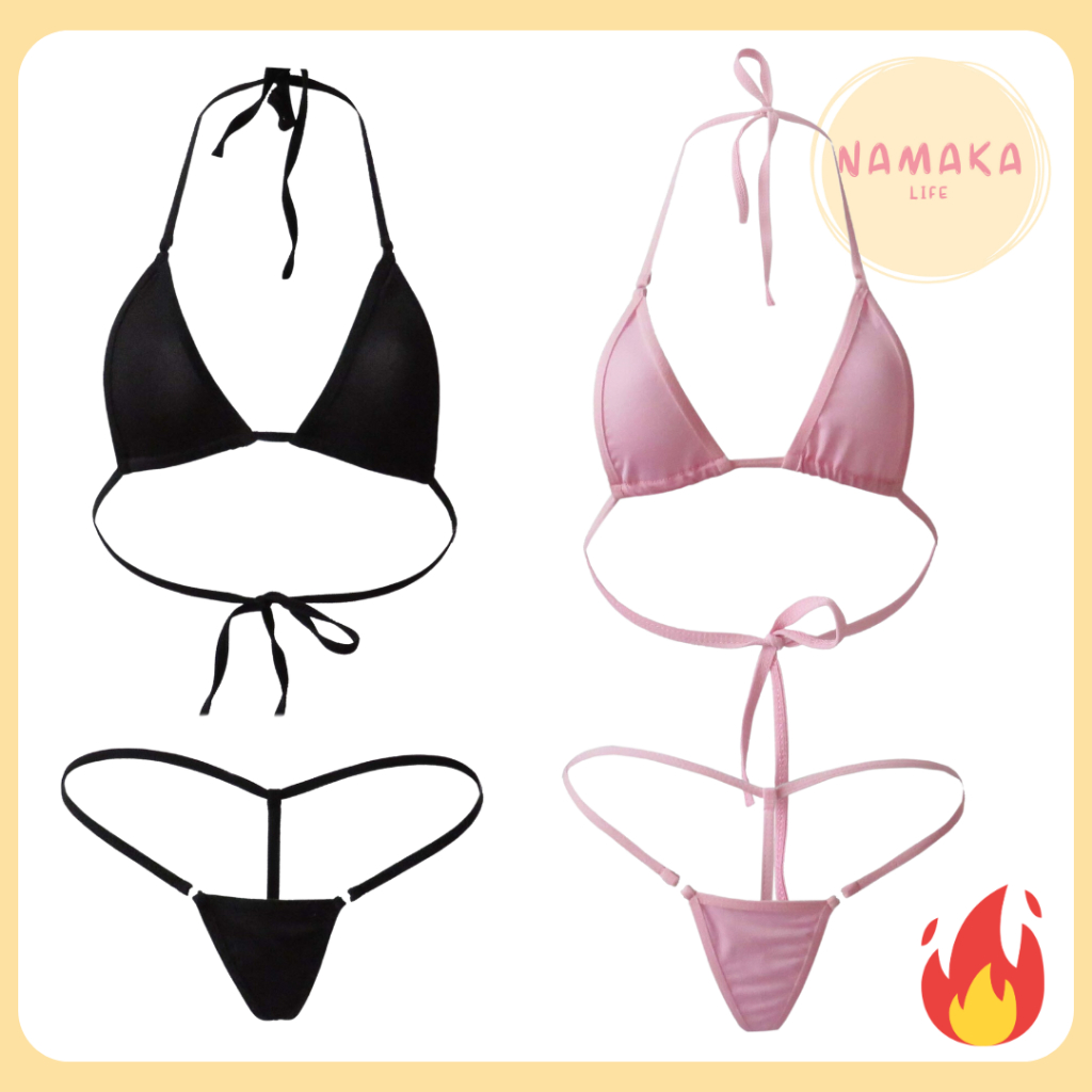 New - [Nl] Satu Set Lingerie Bra Bh Cd Kolor Sexy Tanpa Kawat Wanita Seksi Perempuan All Size Remaja