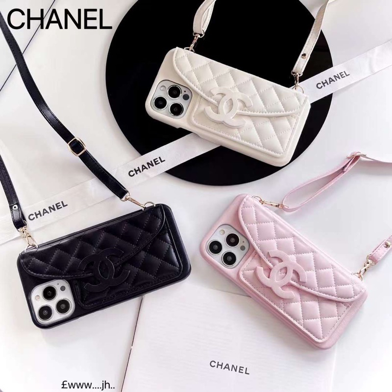 Case chnl dompet lucu warna white pink hitam casing soft tas mini Iphone 11ProMax 13ProMax 14ProMax 11 12 13 14 Pro Max 14+ PLus 14Plus