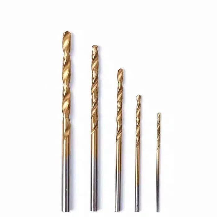 Mata Bor 1mm - 3.5mm Titanium Gold HSS 5pcs