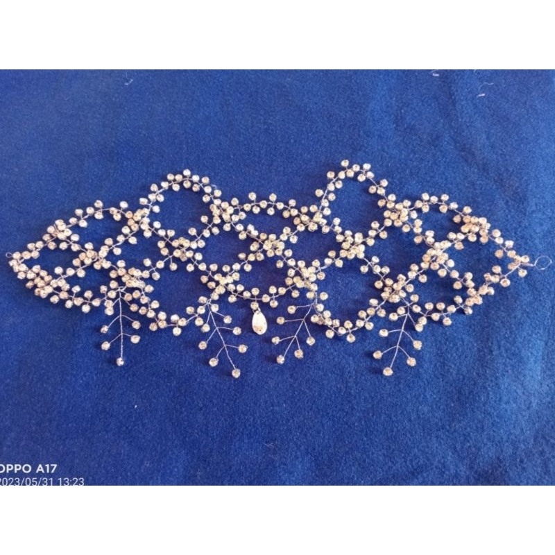 Hairpiece permata bindi, Headpiece Wedding Premium, Crown Mata, Hiasan Rambut Pengantin Viral Terlaris Alifia