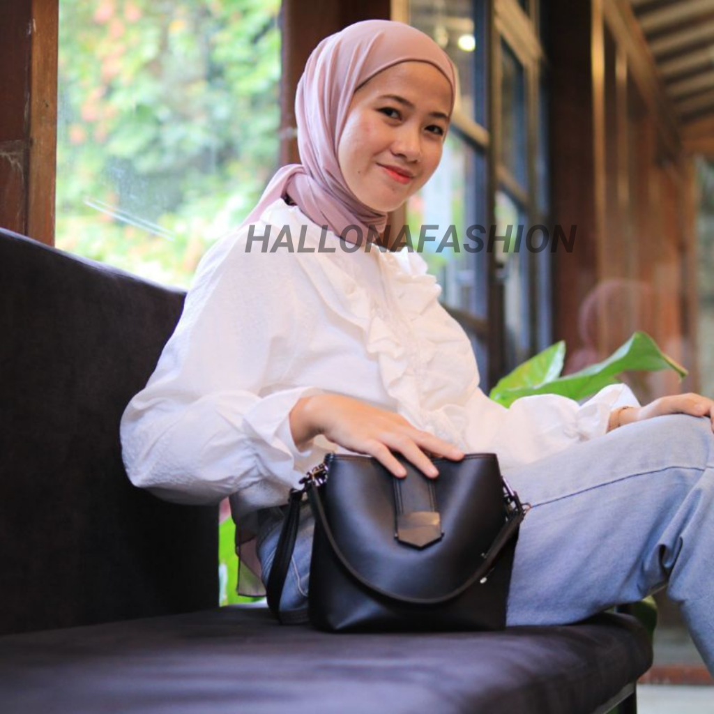 Promo ! Tas Slempang bahu wanita 2 Ruang simple
