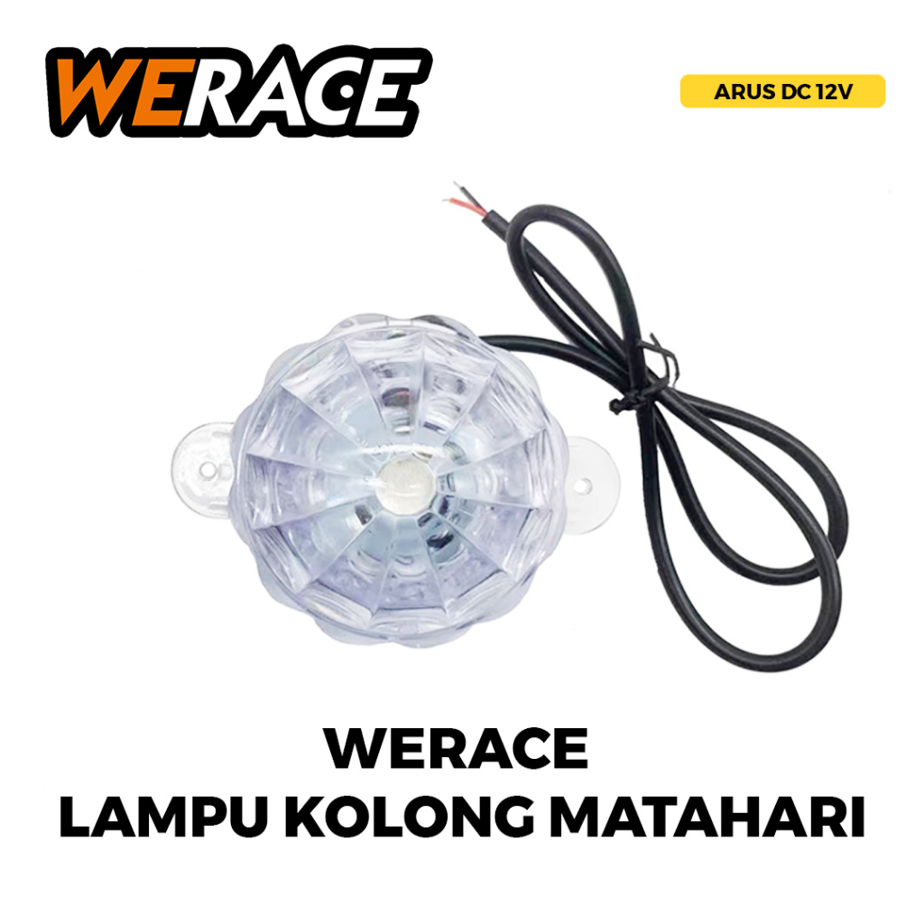 [WERACE] Lampu LED Atmosfir 3 Mode 12V Untuk Bawah Kolong Motor / Mobil Model Matahari Anti Air RGB