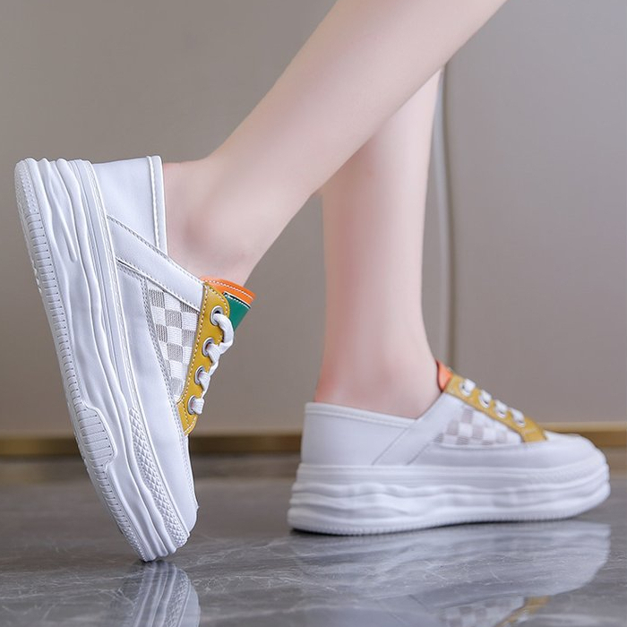 Sepatu Sneakers Wanita Tali Style Korea Shoes Casual Sepatu Cewek Kulit Sintetis Karet Mesh Free Box Satu7an SPT-21