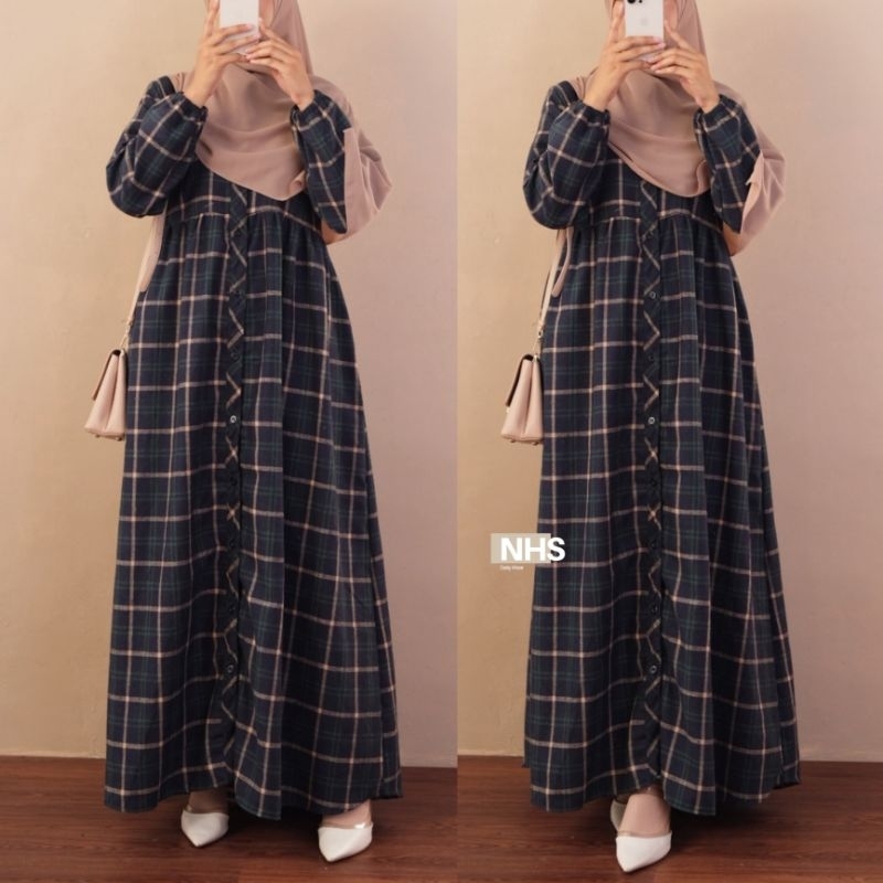 Belinda#1 gamis flanel jumbo xl xxl xxxl xxxxl