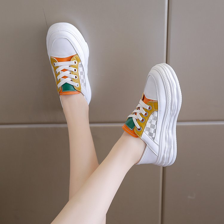 Sepatu Sneakers Wanita Tali Style Korea Shoes Casual Sepatu Cewek Kulit Sintetis Karet Mesh Free Box Satu7an SPT-21