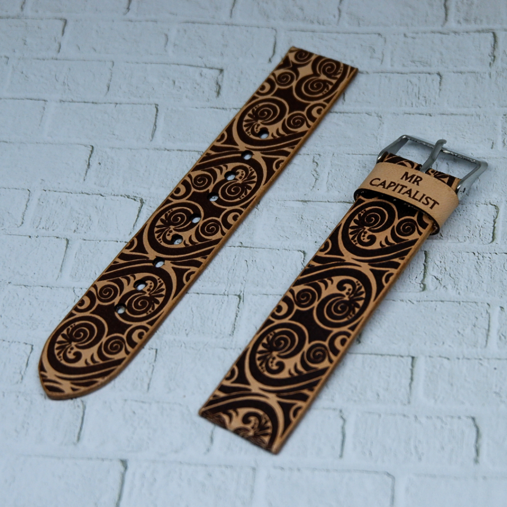 Tali Jam Iwatch Apple Watch Smart Watch Tali Jam Kulit Sapi Motif Batik Bergarnsi