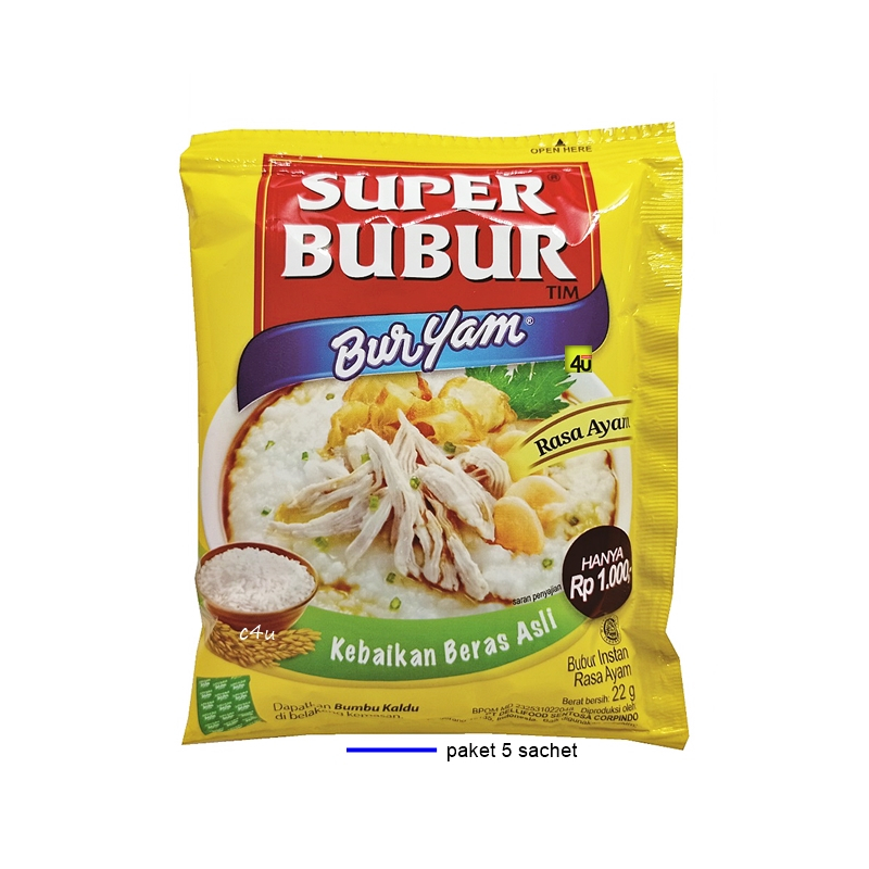 

Super Bubur BurYam Bubur Instant Rasa Ayam Isi 5 sachet