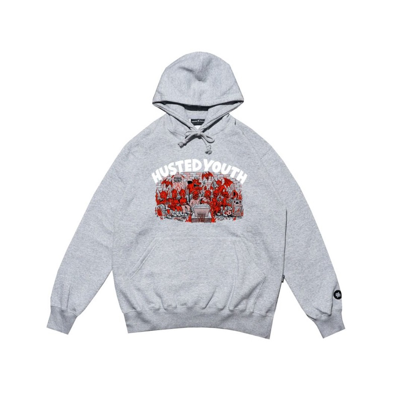 HUSTED PARTH GREY HOODIE