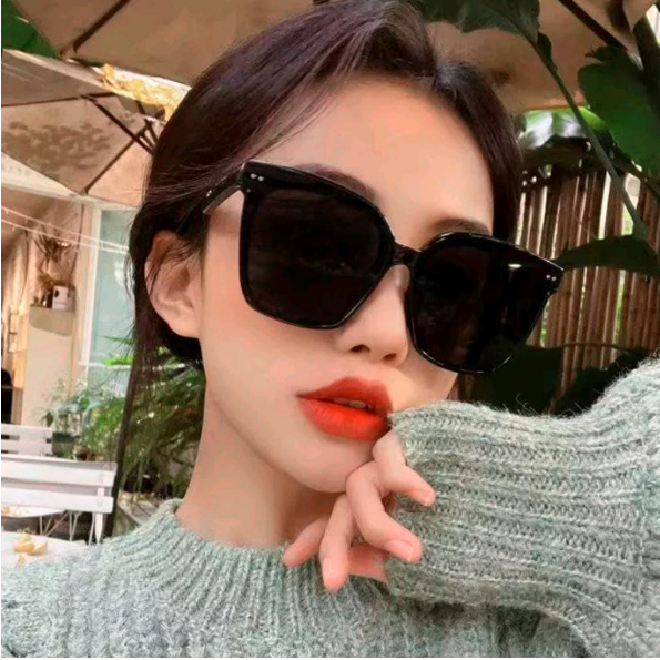DHIO - Kacamata Kotak Hitam Korean Fashion Sunglassess Wanita/Pria - Korean Fashion Square Frame Kacamata Hitam Wanita Sunglasses