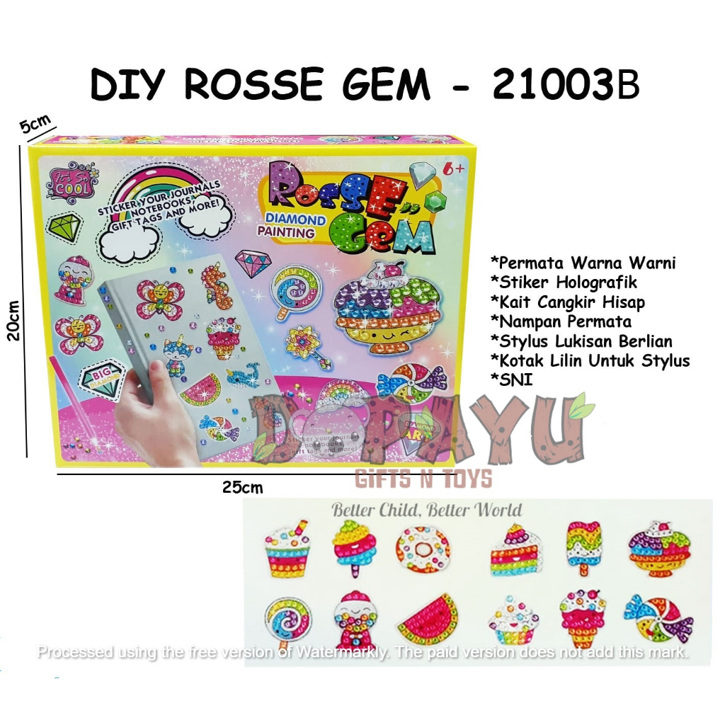 MAINAN ANAK KREATIF DIY ROSSE GEM 21003B