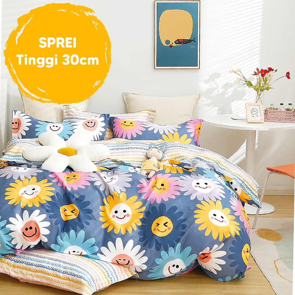 SPREI TINGGI 30 HOMEMADE (FREE SARUNG BANTAL GULING) SPREI TINGGI 30cm HOMEMADE AESTHETIC 120x200 160x200 180x200 SUDUT KARET / SEPREI SEPRAI SPREI AESTHETIC HOMEMADE MOTIF TERBARU SQUARE KOTAK-KOTAK EMILY BUNGA ZIGZAG KINTAKUN EMILY LOVELY TARTAN