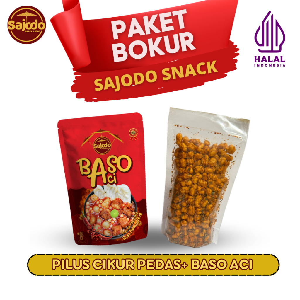 SAJODO - PAKET CIAMIK BOKUR (BASO ACI 195 Gram &amp; PILUS KENCUR PEDAS 150 Gram)