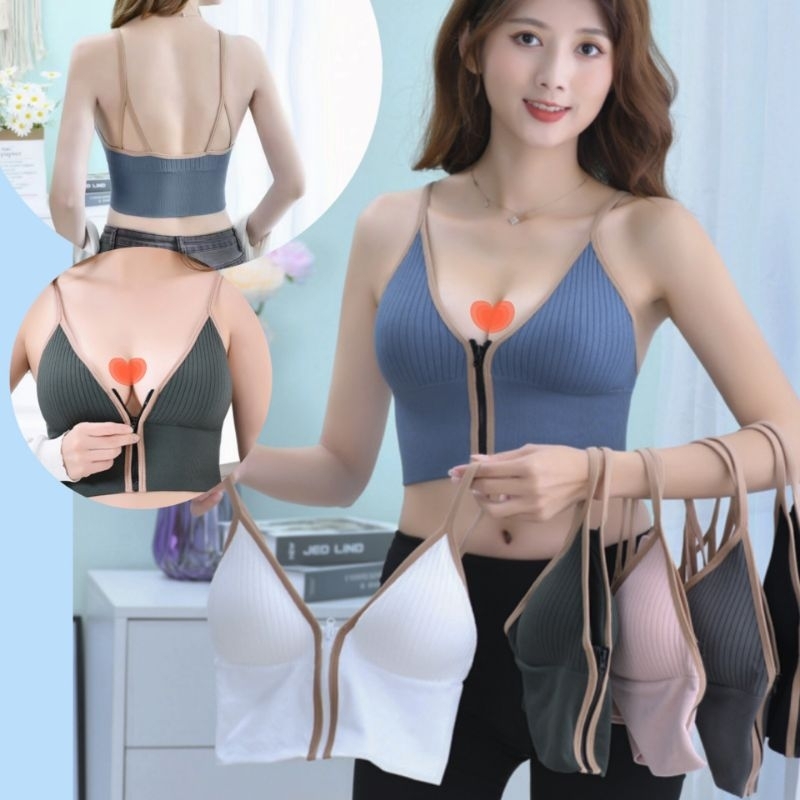 [ BLCKSWANS ]   BR07    BALIKPAPAN BISA COD & INSTANT     BRA SPORT RESLETING DEPAN SEXY WIRELESS TA