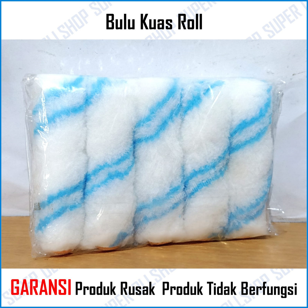 Refill Kuas Roll Kapal 4 Inch Bulu Cat Tembok Dinding Panjang 10 cm Harga 1 Pack