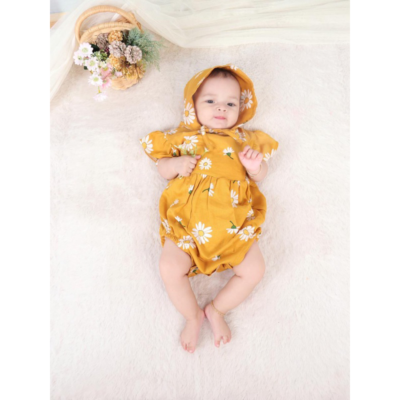 Romper Anak Perempuan Shakila free topi bayi 0-24 bulan