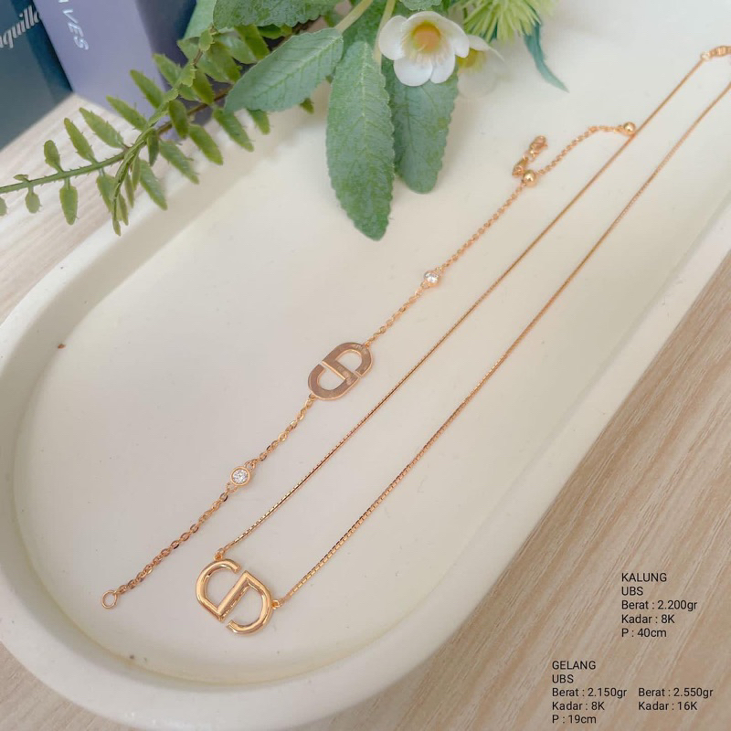 Perhiasan Kalung Gelang Emas Serut CD UBS 8k/375 16k /700