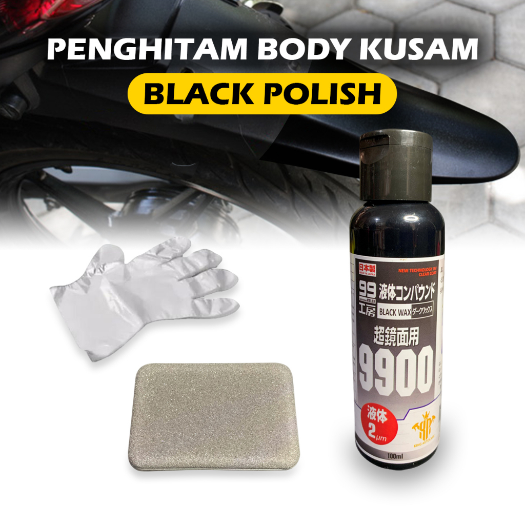 Penghitam Body Bodi Motor Mobil Permanen Back To Black -  Penghitam Body Kusam Kembali Hitam - Black Polish Penghitam Body - Poles Magic Menghitamkan Body