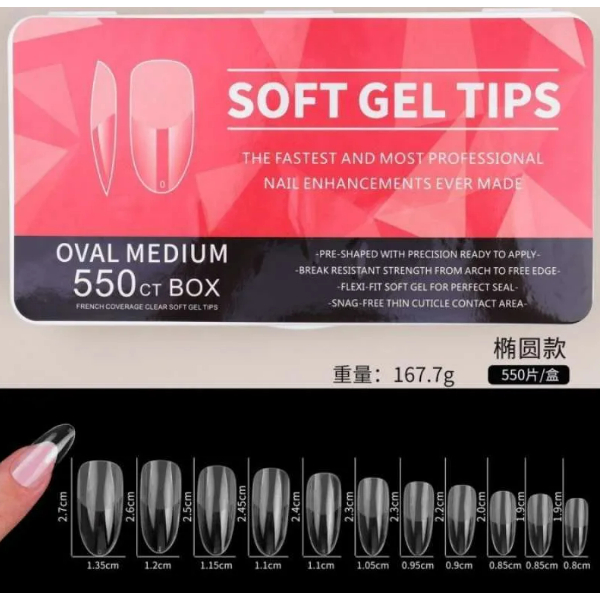 Fake Soft Gel Tips / Kuku palsu isi 550pcs/box