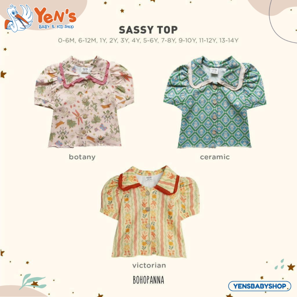 BOHOPANNA - SASSY TOP - Atasan Anak Perempuan