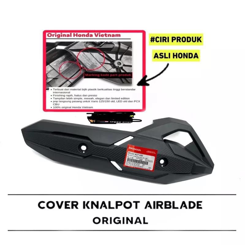 TUTUP TAMENG KNALPOT HONDA AIRBLADE/TAMENG KNALPOT VARIO 125 VIETNAM