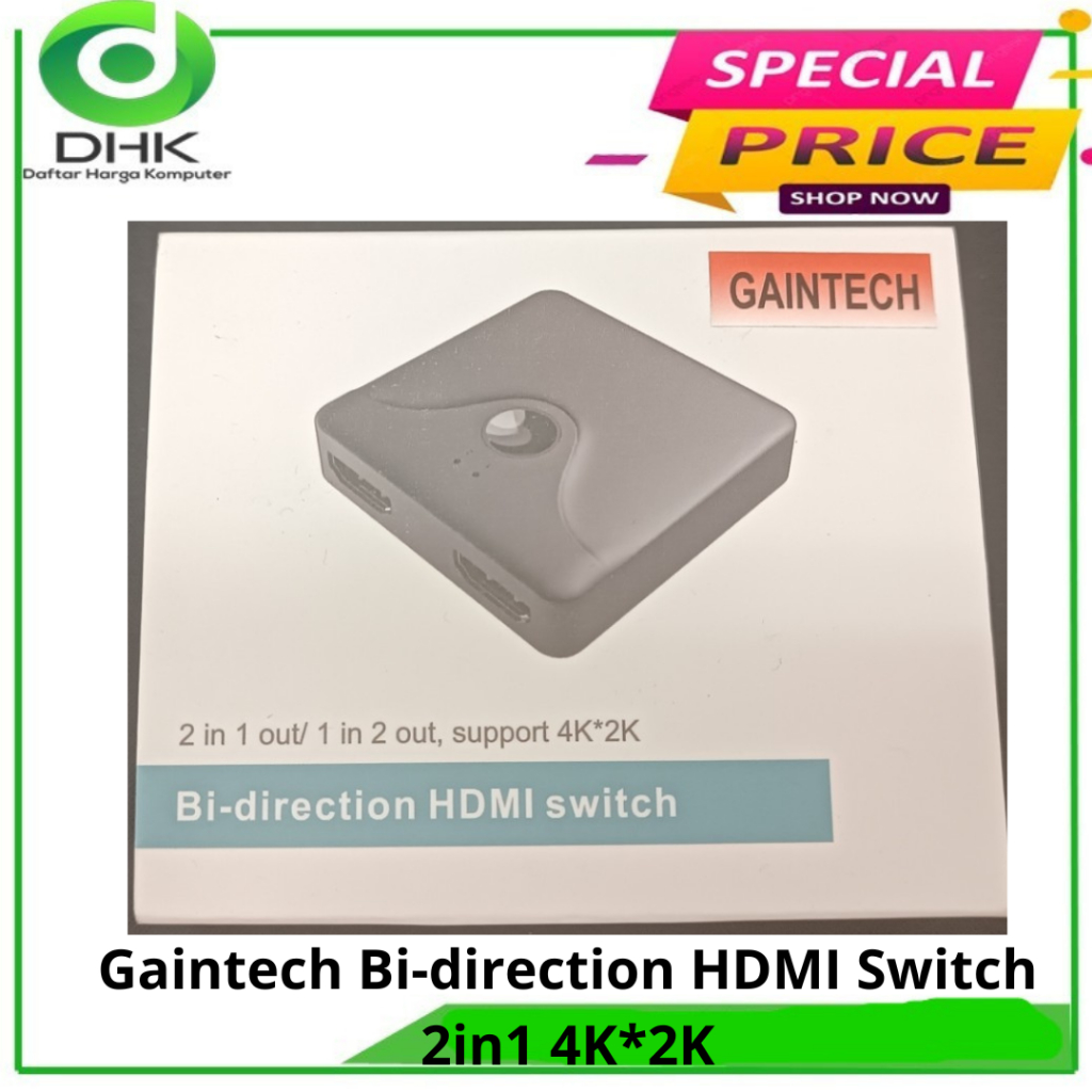 GAINTECH BI-DIRECTION HDMI SWITCH 2IN1 4K*2K