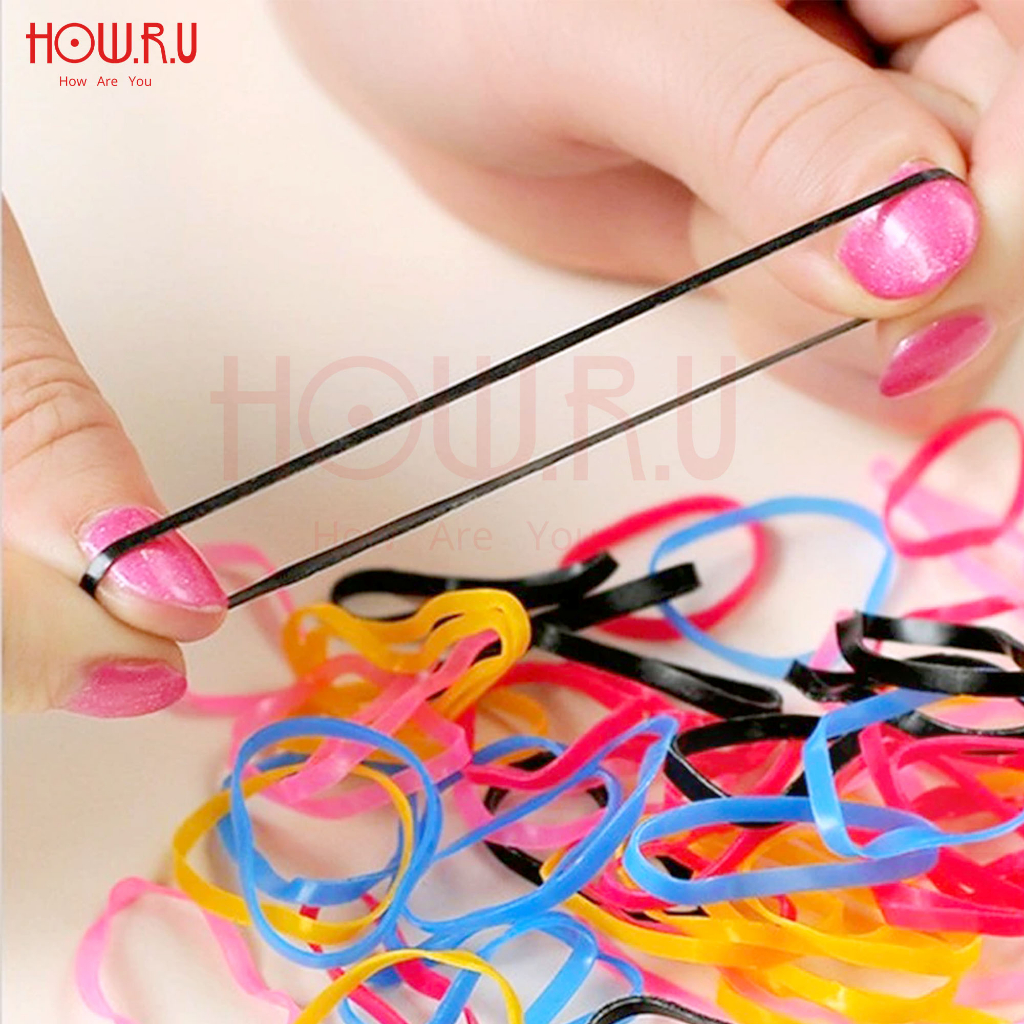 HOW.R.U | Hair Ties / Set Karet Rambut Polos Anak