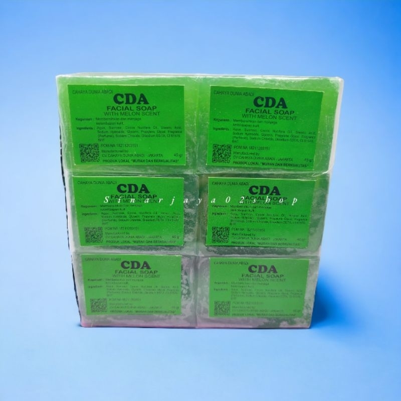 12 Pcs - Sabun CDA Hijau With Melon Scent Bpom 40gr