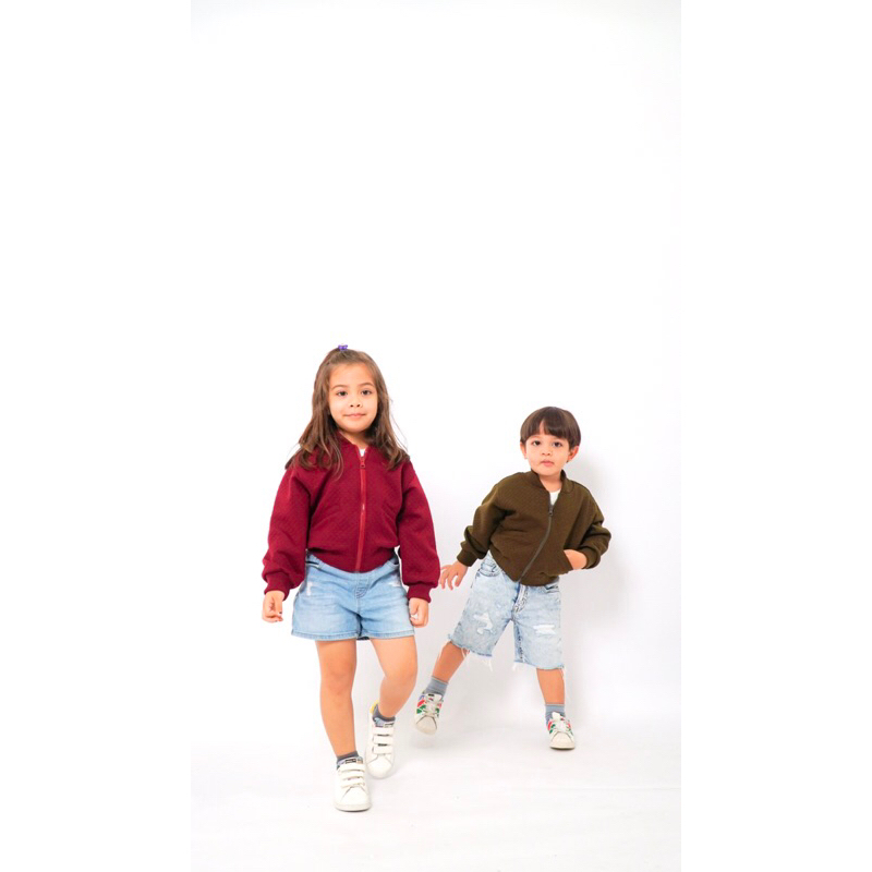 JACKET BOMBER ZIPPER ANAK UNISEX (1-6 YEARS)