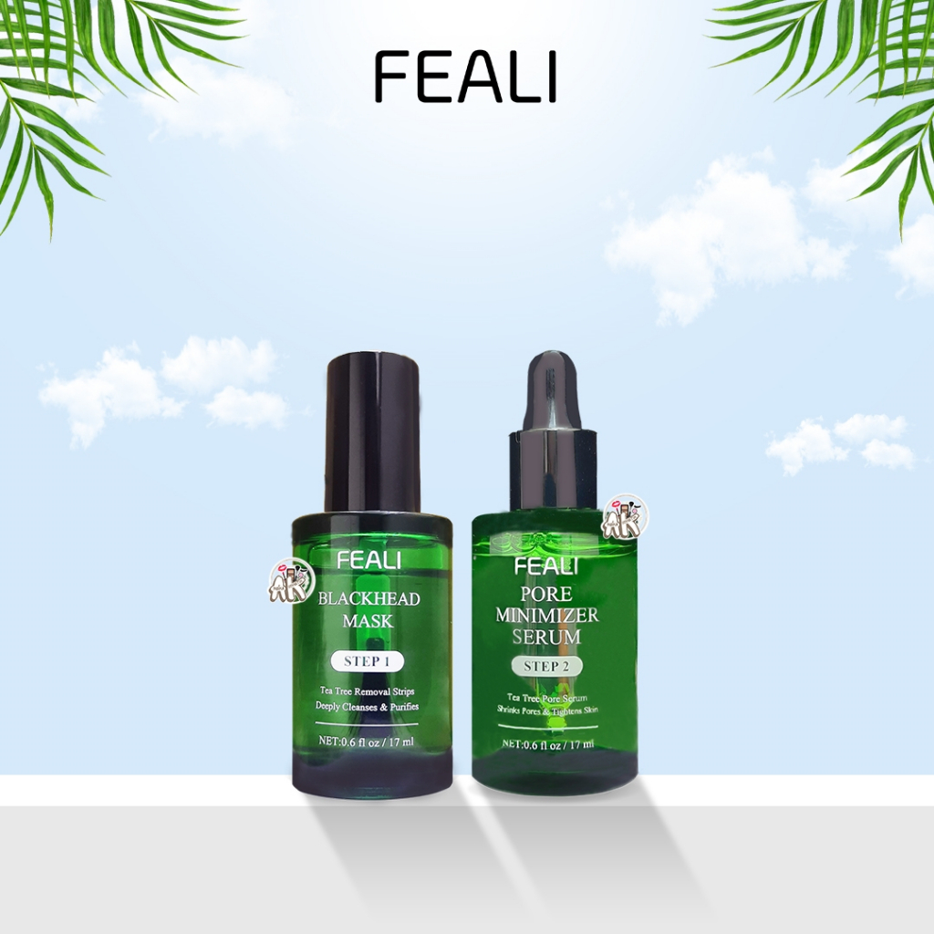 FEALI SERUM PENGANGKAT DAN PEMBERSIH KOMEDO HIDUNG ( STEP 1 BLAKHEAD / STEP 2 PORE MINIMIZER )