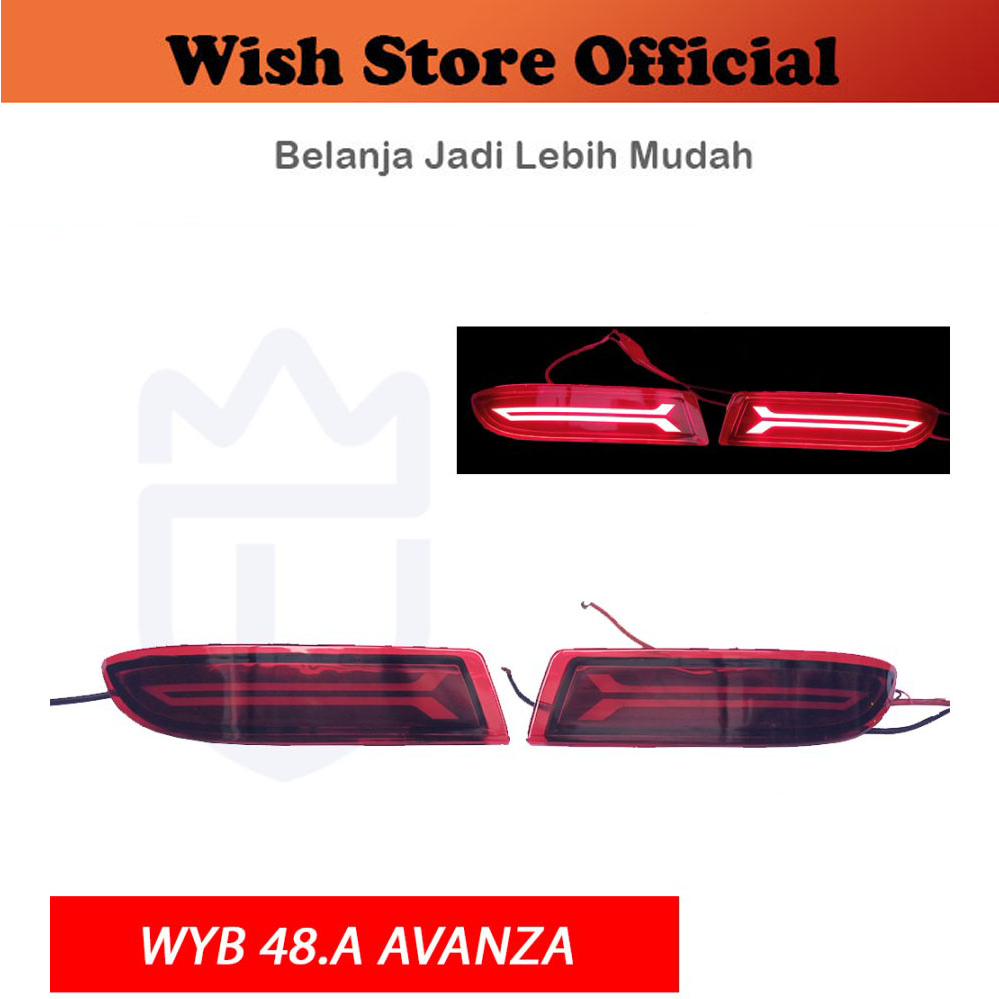[SET] Lampu Reflektor Reflector Bumper Bemper Belakang Avanza / Xenia 2012 2013 2014 2015 2016 2017 