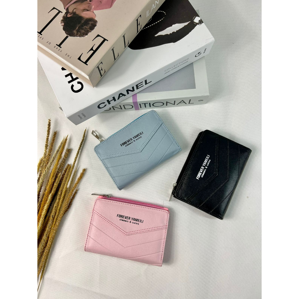 MORMON SANI - Dompet Lipat Wanita Import Korea Dompet Kecil Koin Kartu