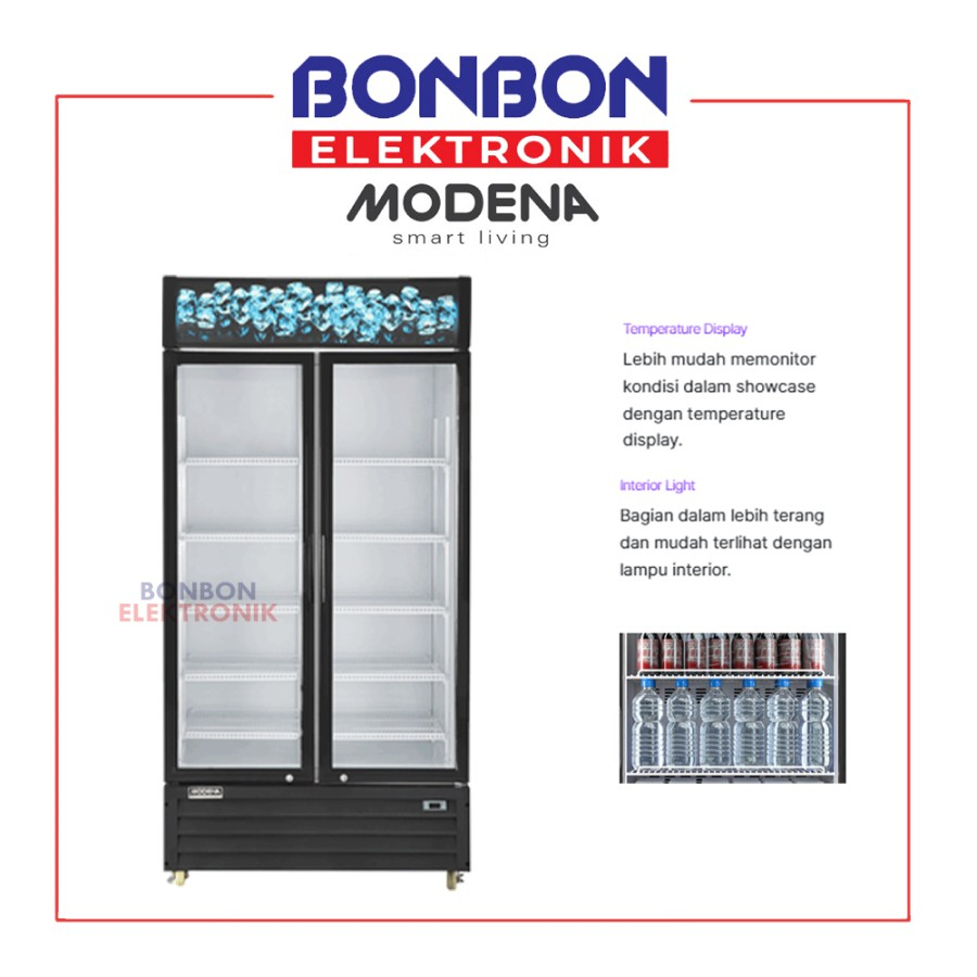 Modena Showcase Cooler 690 Liter SC 2691 L / SC2691L Freezer Minuman