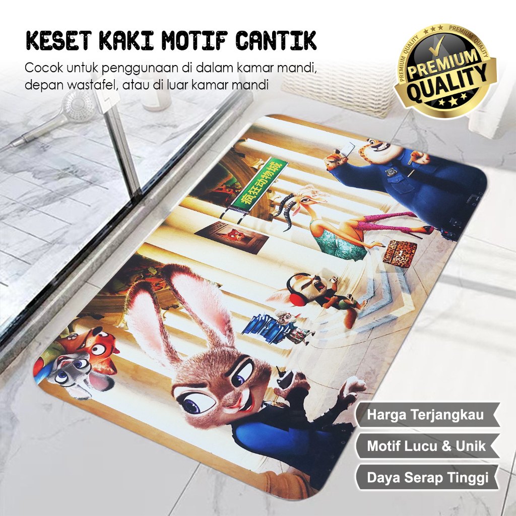 Keset Diatomite Soft Ukuran 40cm x 60cm Keset Anti Slip Keset Dapur &amp; Kamar Mandi Super Serap Terlaris - D2A7