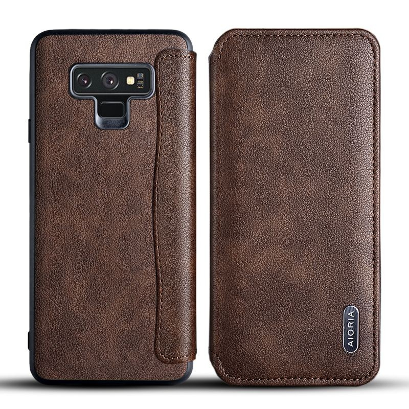 SAMSUNG NOTE 9 CASE LEATHER FLIP CASE AIORIA COVER SOFTCASE