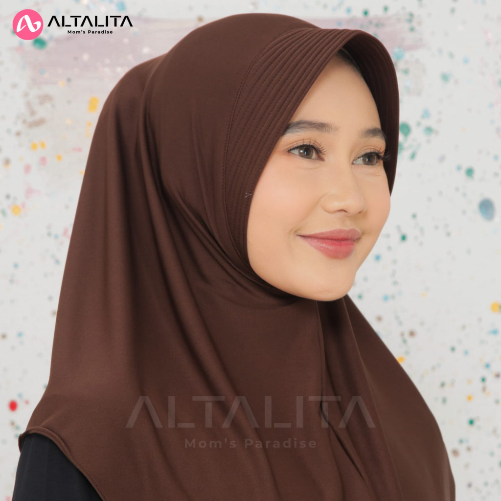 Altalita - Hijab Bergo Qiara Penguin Size S Kerudung Sport Instan Menutup Dada Terbaru Jilbab Jersey Instan Premium Cocok Untuk Sekolah Olahraga Volly Futsal Senam dan Sehari-Hari