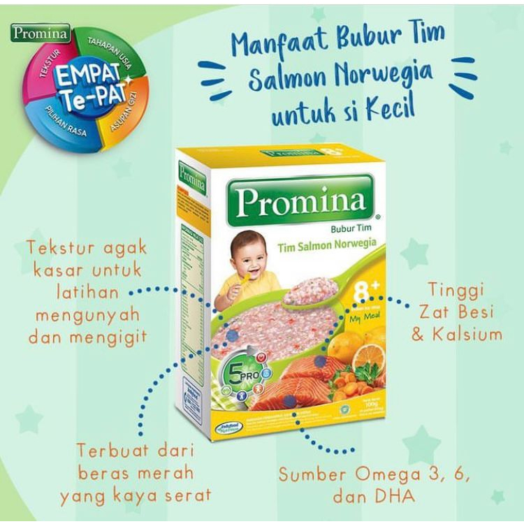 [BPOM] Promina Bubur Bayi 8+ 100gr / Bubur Tim Bayi / MPASI Bayi / Makanan Bayi / Snack Bayi / Cemilan Bayi / MYMOM