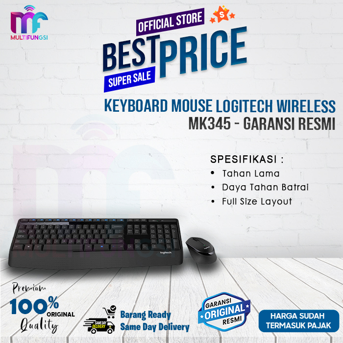 Keyboard Mouse LOGITECH Wireless MK345 - Garansi Resmi MK-345