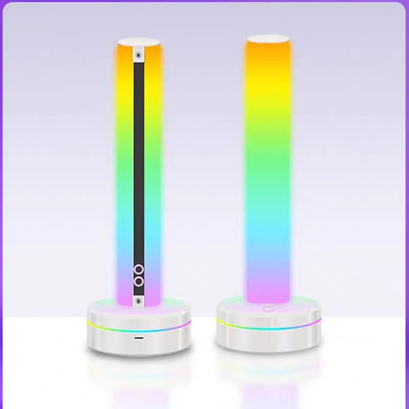 [ PPLUS ] Lampu LED RGB bar Strip spectrum audio indicaror music sound control lamp /Lampu RGB  Gaming Sensor Musik Bateria Cas