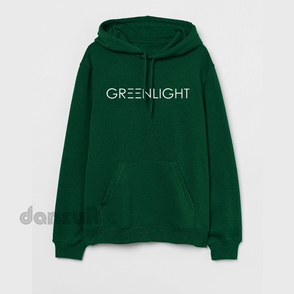 Sweater Hoodie Pria/Wanita Size M - XXXL Hoodie Distro GREENLIGHT Bahan Fleece Tebal Premium