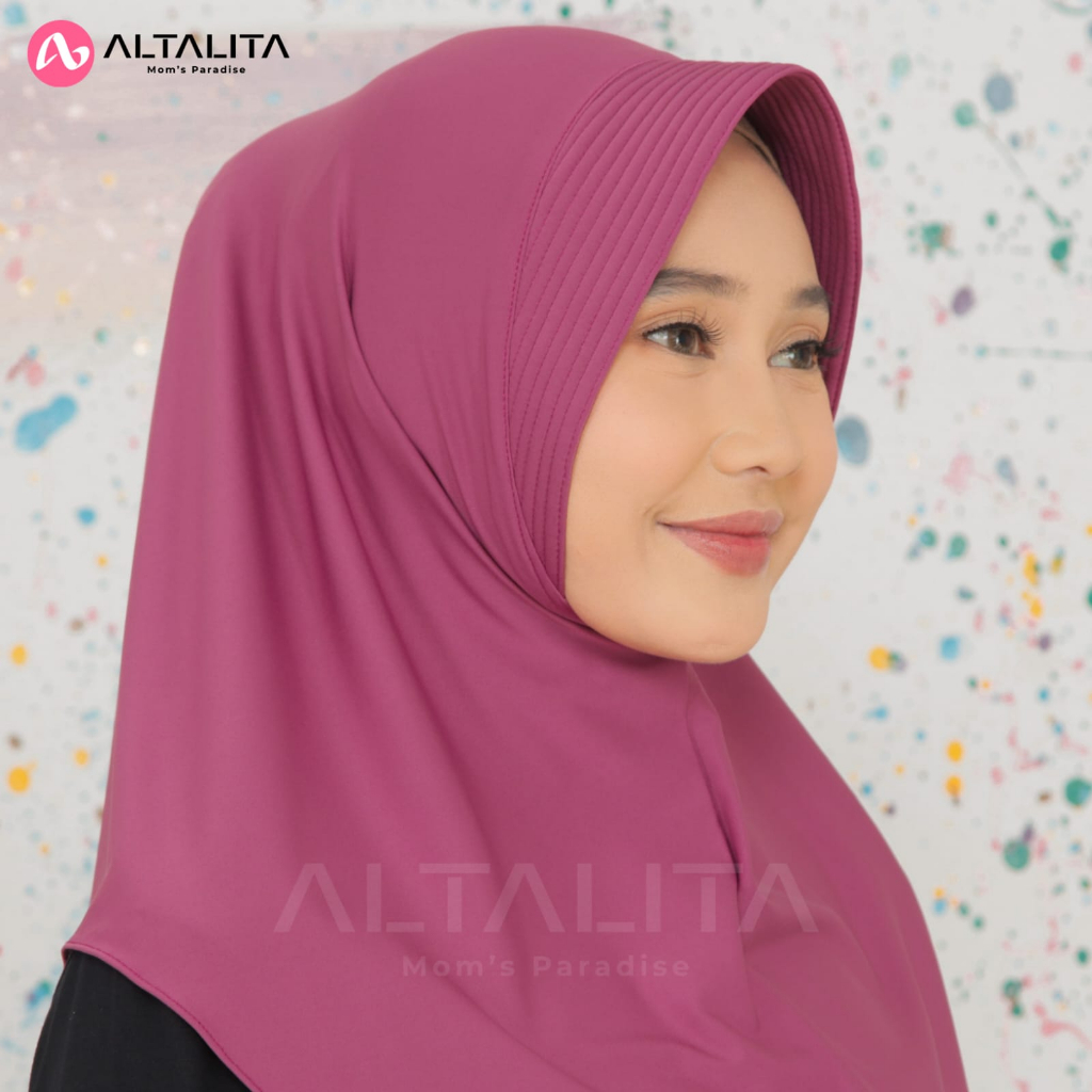 Altalita - Jilbab Sport Instan Menutup Dada Hijab Bergo Jersey Premium Kerudung Instan Qiara Penguin Size S Cocok Untuk Sekolah Olahraga Volly Futsal Senam dan Sehari-Hari