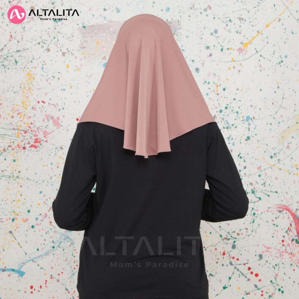 Altalita - Hijab Sport Instan Menutup Dada Kerudung Bergo Jersey Premium Jilbab Instan Qiara Penguin Size S Cocok Untuk Sekolah Olahraga Volly Futsal Senam dan Sehari-Hari