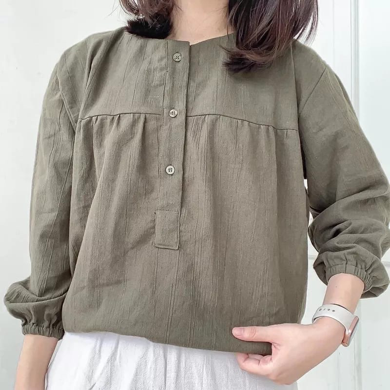 JENAKA BLOUSE LINEN CRINKLE