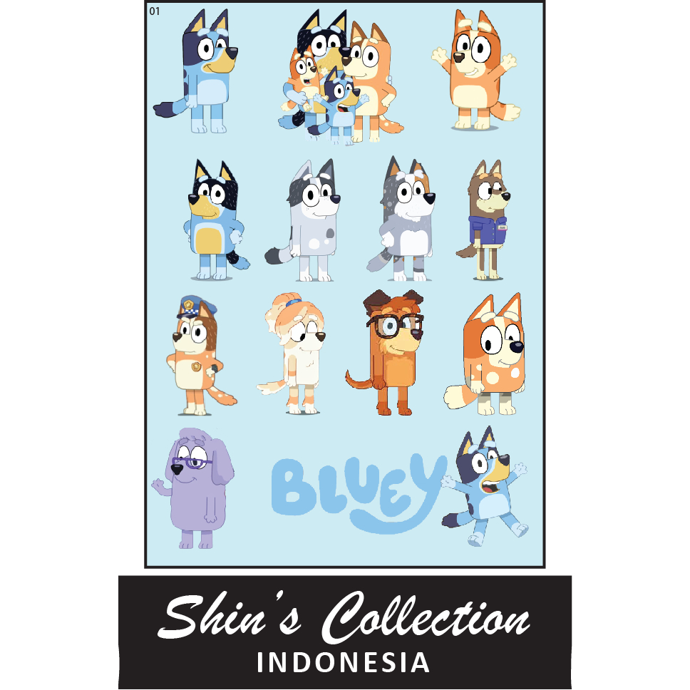 

Sticker stiker Murah anti air Blue Dog 1 pc